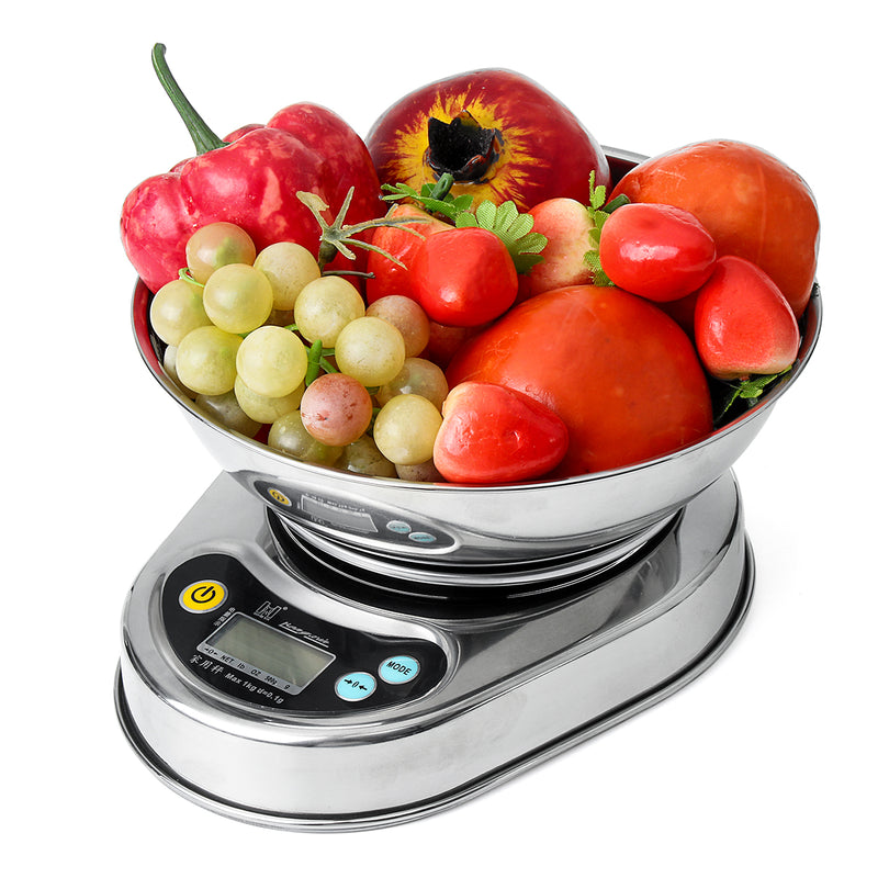 Stainless Steel Kitchen Scale Digital Commercial Electronic Weight Food And Bowl