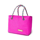 Honana HN-B68 Woven Travel Storage Bag Durable Waterproof Beach Tote Sturdy Stripe Bag