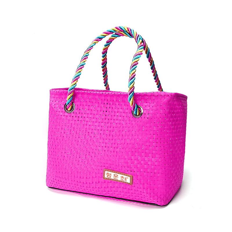 Honana HN-B68 Woven Travel Storage Bag Durable Waterproof Beach Tote Sturdy Stripe Bag