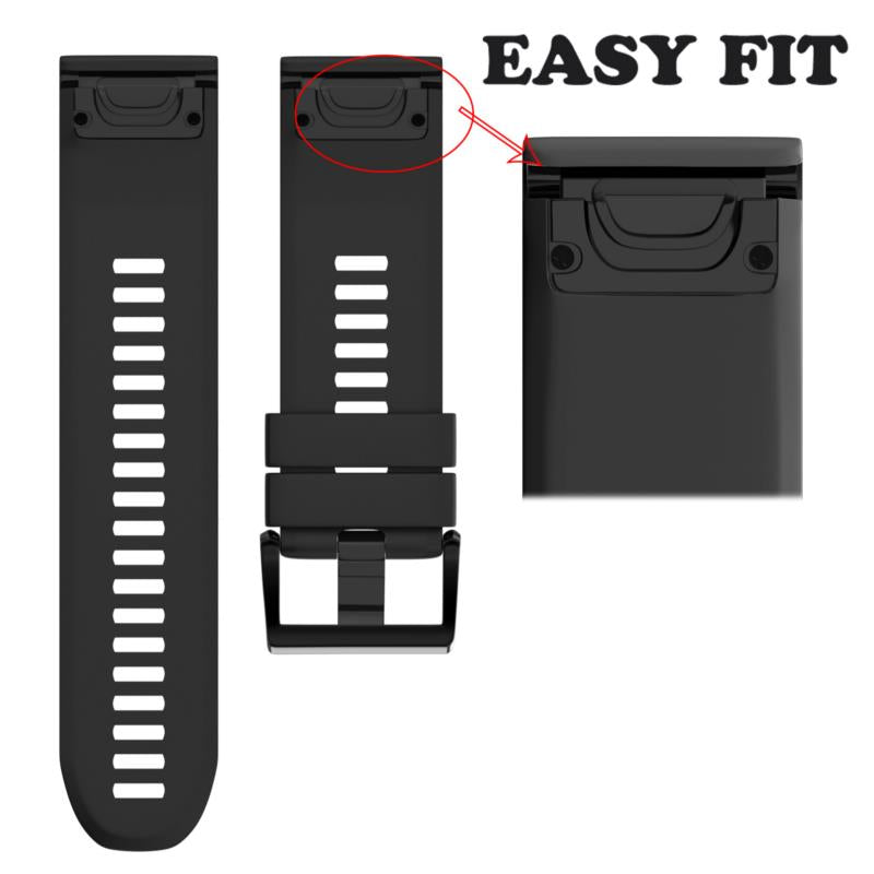 26mm Silicone Replacement Strap Watch Band for Garmin Fenix 3/Fenix 3 HR/Fenix 5x