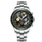 TEVISE T863 Date Display Business Style Automatic Mechanical Watch Full Steel Men Watches