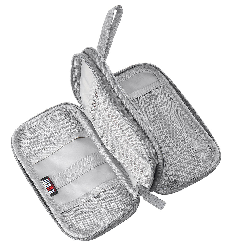 Waterproof Nylon Double Layer Data Cable Charging Treasure Storage Bag Cable Bag Case Organizer Earphone Bag