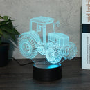 Tractor Drag Racing 3D Night Light Colorful LED USB Lamp Touch Remote Controller