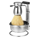 Bristle Hair Shaving Brush Safety Razor Shaver Stand Soap Bowl Holder Travel Set