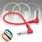 Right Angle 1/4" 6Pcs Guitar Effect Pedal Board Cable Patch Cord