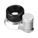 20X Magnification Magnifier LED Loupe Light Jewelry Optical Glass Magnifying