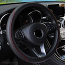 37-39cm Leather Car Truck Steering Wheel Covers Breathable Anti-Slip Comfortable
