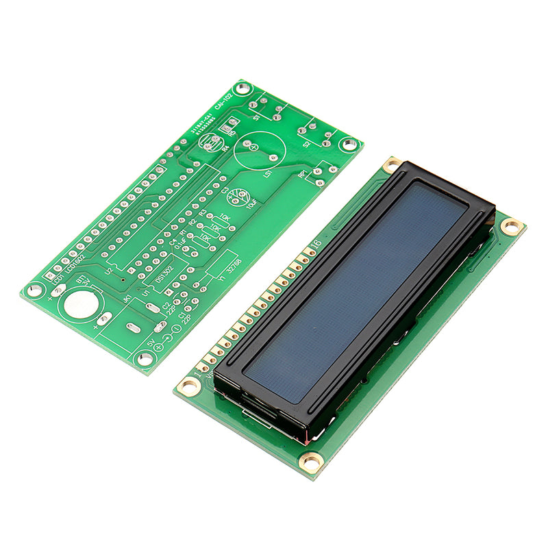 1602 LCD 3-channel Alarm DIY Clock Kit Time Temperature Date Week Display Digital Clock Kit