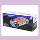 Light & Music Car Toy Smilvy Transparent Mechanical Toys Car with 360 Rotation&Dynamic Music for Boys Christmas Toy