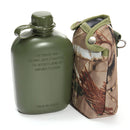 BIKIGHT 1L Army Green Water Drinking Bottle with Cloth Cover for Cycling Outdoor Sports