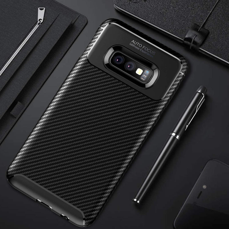 Bakeey Protective Case For Samsung Galaxy S10e 5.8 Inch Slim Carbon Fiber Fingerprint Resistant Soft TPU Back Cover
