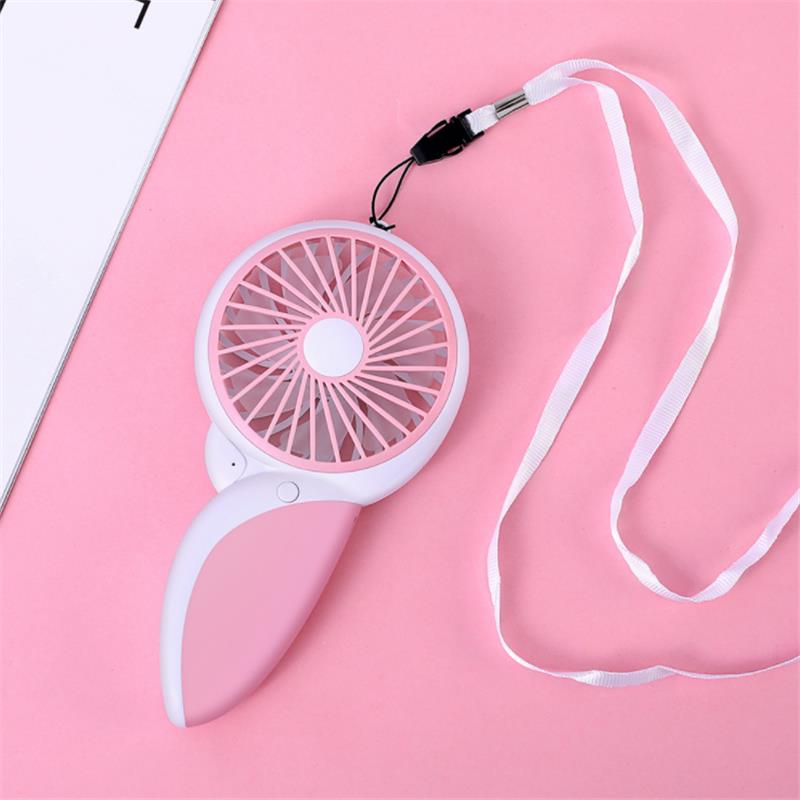 Well Star WT-N10 Handheld Mini USB Woodpecker Fan with Base LED Light Lamp Fan Rechargeable Air Cooler Silent Cooling Fan For Home Office Student Dormitory Outdoors Travelling