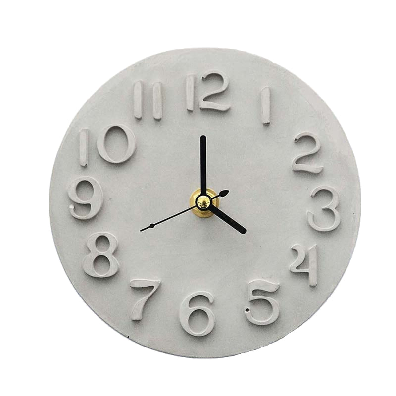 Cement Concrete Silicone Mould DIY Craft Clock Making Clay Plaster Mould Handmade