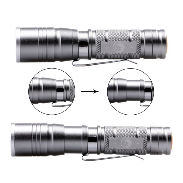 U King ZQ-X1005 XPE 600LM 1Mode Mini Zoomable LED Flashlight 14500