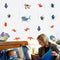 Coloful Under Water World Wall Sticker Living Room Home Decoration Creative Decal DIY Mural Wall Art