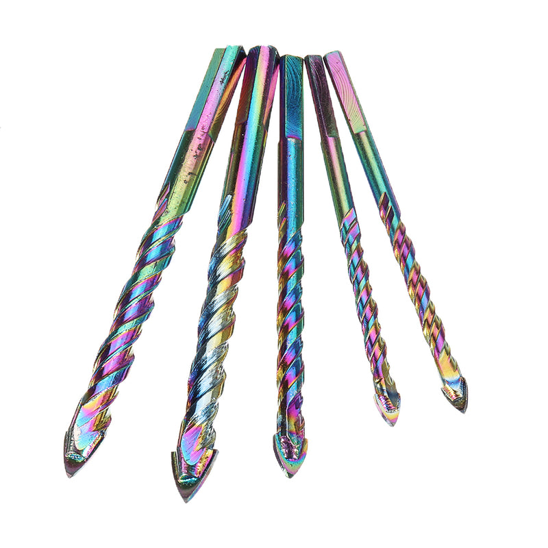 5Pcs/Set Multi-purpose Triangular Ceramic Tile Drill Bit Glass Drill Tool for Glass Wood Tiles Marble