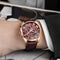 WISHDOIT WSD-006 Fashion Men Quartz Watch Luxury Leather Strap Waterproof Wrist Watch
