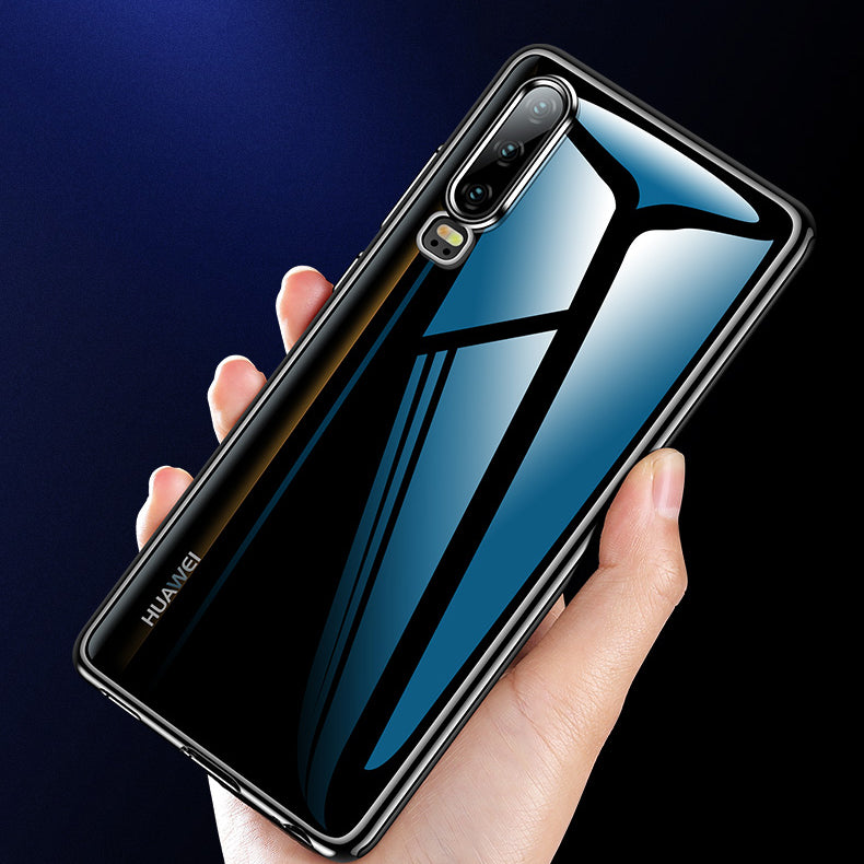 For Huawei P30 Pro CAFELE Plating Shockproof Transparent Ultra Thin Soft TPU Protective Case