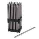 Drillpro 32pcs Extra Long 150mm Screwdriver Bit Set Security 1/4 Inch Hex Shank Tamperproof Torx Hex Phillips Spanner Torq Bits