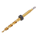 Drillpro 9.5mm Twist Step Drill Bit 3/8" Round/Hex Shank Drill for Woodworking Pocket Hole Jig