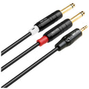 CE-LINK 3.5mm Stereo Male Plug to Dual 2x 6.35mm Mono Plug Audio Phone Cable