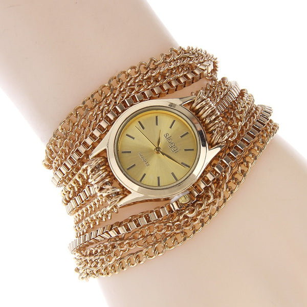 SLOGGI Retro Zinc Alloy Three Times Around Bracelet Women Quartz Watch