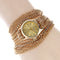 SLOGGI Retro Zinc Alloy Three Times Around Bracelet Women Quartz Watch