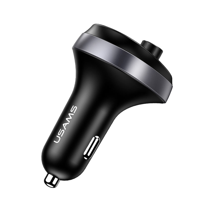 USAMS 3.1A Dual USB Bluetooth Adapter FM Transmitter Aux Modulator Car Charger For HUAWEI P30 iPhone X XS S10 S10+ Handsfree MP3 Player Audio Player