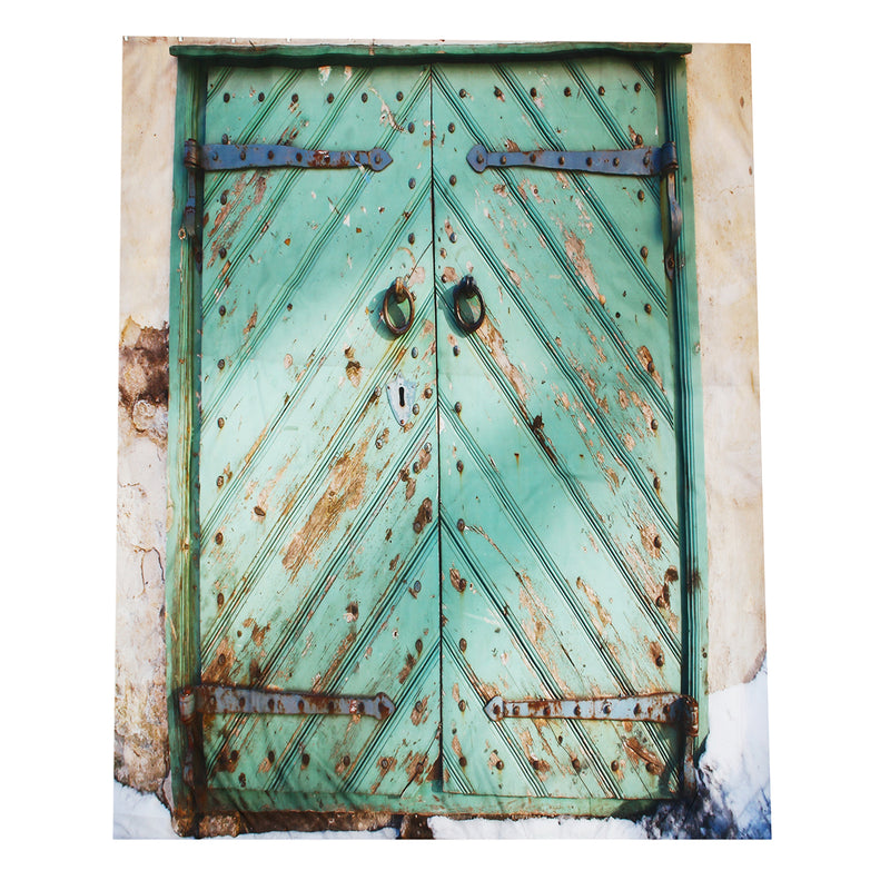 180cm x 180cm Rustic Wooden Barn Door Bathroom Waterproof Fabric Shower Curtain Flannel Bathroom Mat