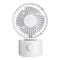 1.2W Mini USB Rechargeable Desktop Silent Fan 2 Modes Wind Speed Oscillating Cooling Fan