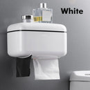 Free Drill Installation 5 In 1 Toilet Paper Rolls Holder Tissue Shelf Organizer
