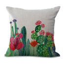 Honana 45x45cm Cactus 5 Optional Patterns Cotton Linen Sofa Pillow Case Cushion Cover