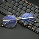 Anti-Blue Ray Polygon Eyeglasses Retro Thick Edge Optical Eye Care Blue Light Blocking Glasses