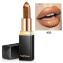 9 Colors Glitter Temperature Lipstick Metal Shimmer Lip Stick Moisturizing Long-Lasting