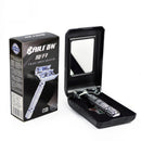 BAILI BD179 Barber Safety Blade Razor Manual Shaver Double Edge Butterfly Twist Open T-Shaped Unisex 1 Travel Case with Mirror