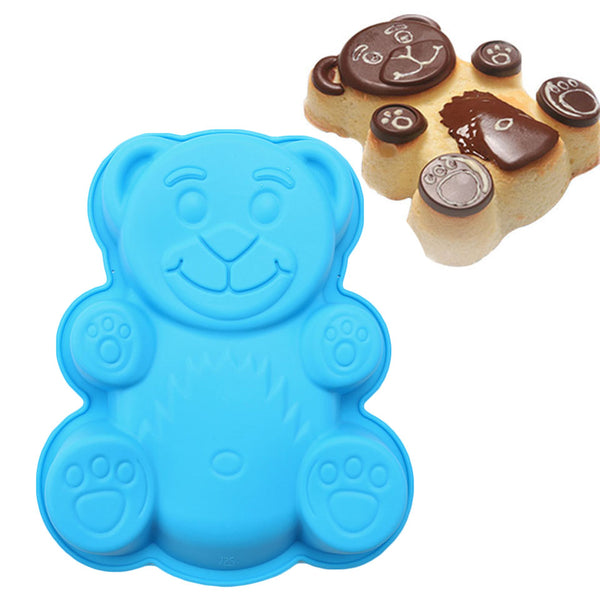 Honana DlY Cartoon Bear Shape 3D Silicone Cake Baking Mold Tools Bakeware Maker Mold Tray Baking