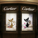 Halloween Magic Cat Sticker PVC Removable Wall Window Sticker Terror Halloween Decorations