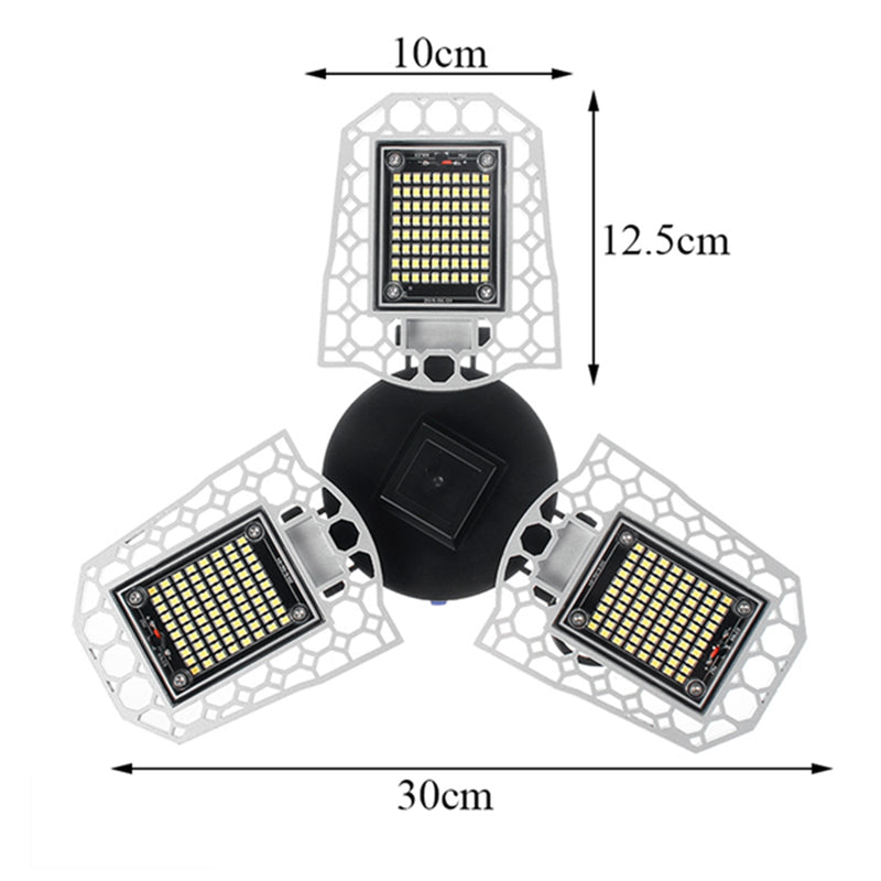 AC100-277V E27 60W LED Bulb Deformable Induction Light Sensor Garage Lamp for Parking Lot Warehouse