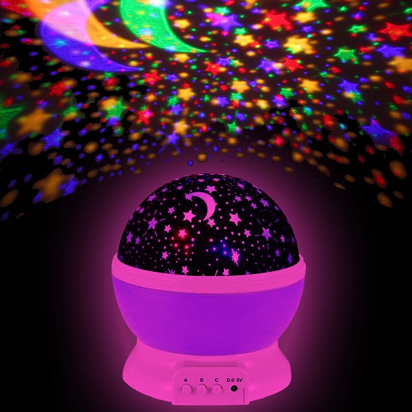 Rotating Romantic LED Starry Table Night Sky Projector Lamp Baby Kids Gift Star Light