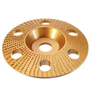 Drillpro 110mm Tungsten Carbide See Through Wood Shaping Disc Bevel Carving Disc with Hole 16mm Bore Sanding Grinder Wheel for Angle Grinder