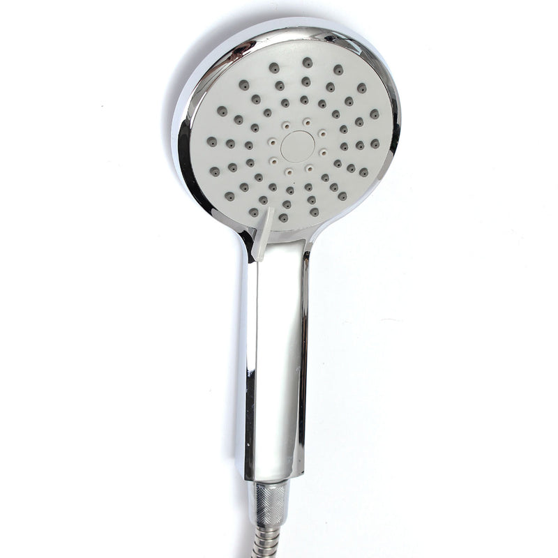Modern Style Wall Mount Chrome Bathroom Faucet Hot Cold Mixer Tap + Shower Head