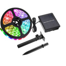 1M 2M 3M 5M Waterproof 8 Modes Solar Panel 2835 RGB LED Strip Light Fairy Lamp for Camping Outdoor Decor