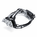 Elfeland 2701-9 4000LM 7*T6 2*Red LED Headlamp with 2*18650 Battery 5 Modes Outdoor Lamp USB Interface