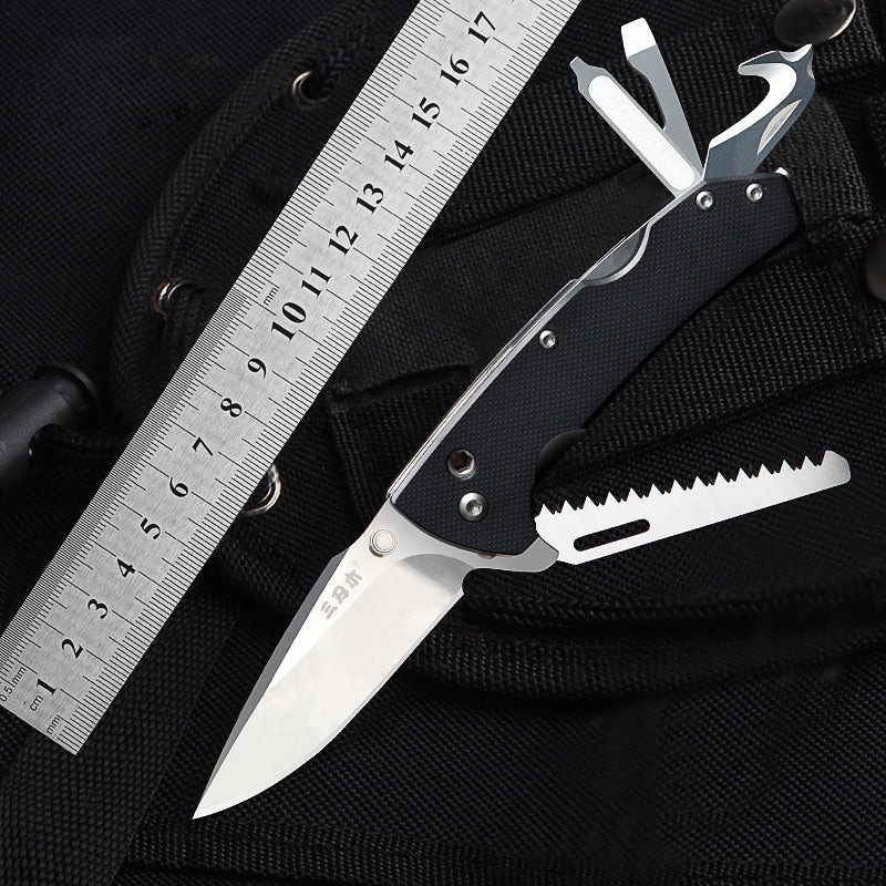Sanrenmu 7106 Multifunctional Tools Folding Screwdriver Bottle Opener Rope Cutter Outdoor Camping Hunting EDC Tools