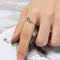 Sweet Gold Silver Heart Women Ring Classic Anallergic Wedding Band Bridal Ring for Women