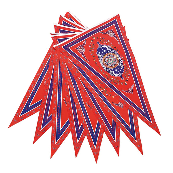 8Pcs/Set Ramadan Flag Islamic Bunting Flags Eid Mubarak Party Decorations Banner