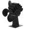 4 Blade Fireplace Heated Power Stove Fan Thermal Fire Heater Household Eco Fan Efficient Heat Distribution