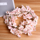 Artificial Silk Cherry Blossom Flower Hanging Vine Garlands Home Wedding Decorations