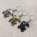 Cool Tokyo Ghoul Metal Mask Keychain Japanese Anime Pendant Key Ring Halloween