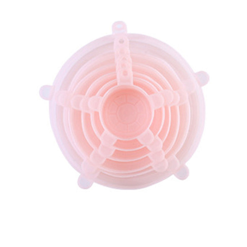 6Pcs/set Silicone Stretch Suction Lids Reusable Cover Pan Bowl Stopper Kitchen Storage Container